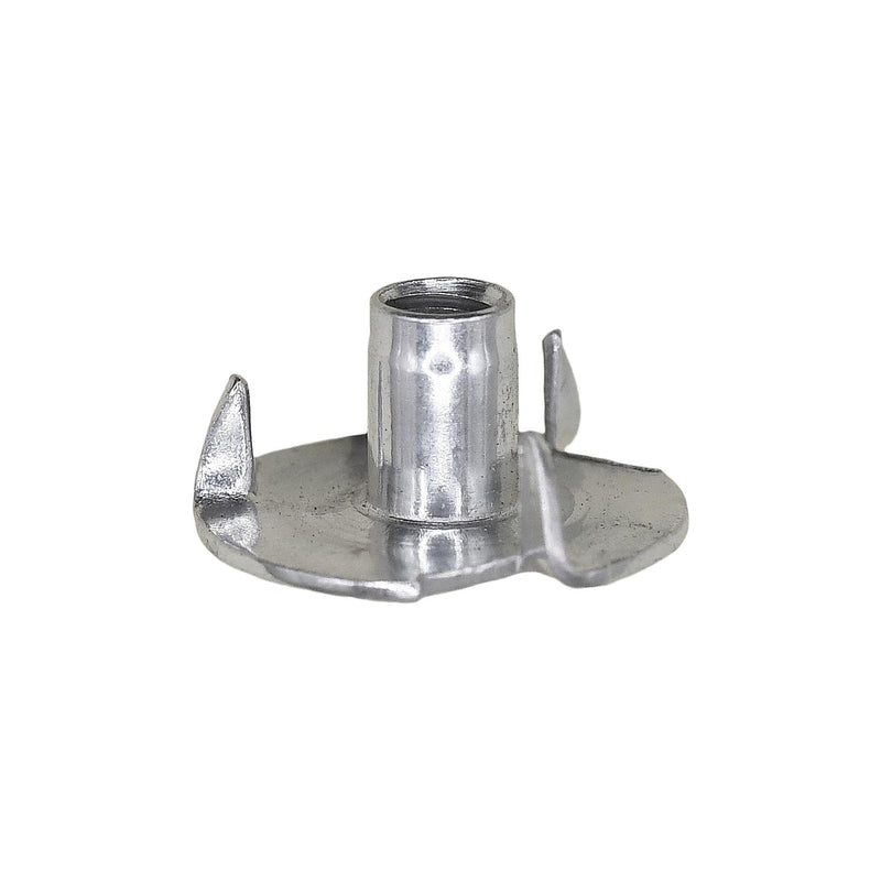 #6-32 Tee Nuts 3 Prong Round Base, Plain