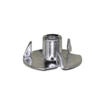 #10-32 Tee Nuts 3 Prong Round Base, Plain
