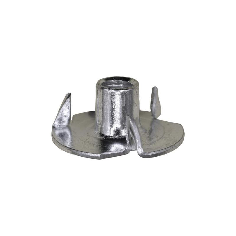 #10-32 Tee Nuts 3 Prong Round Base, Plain