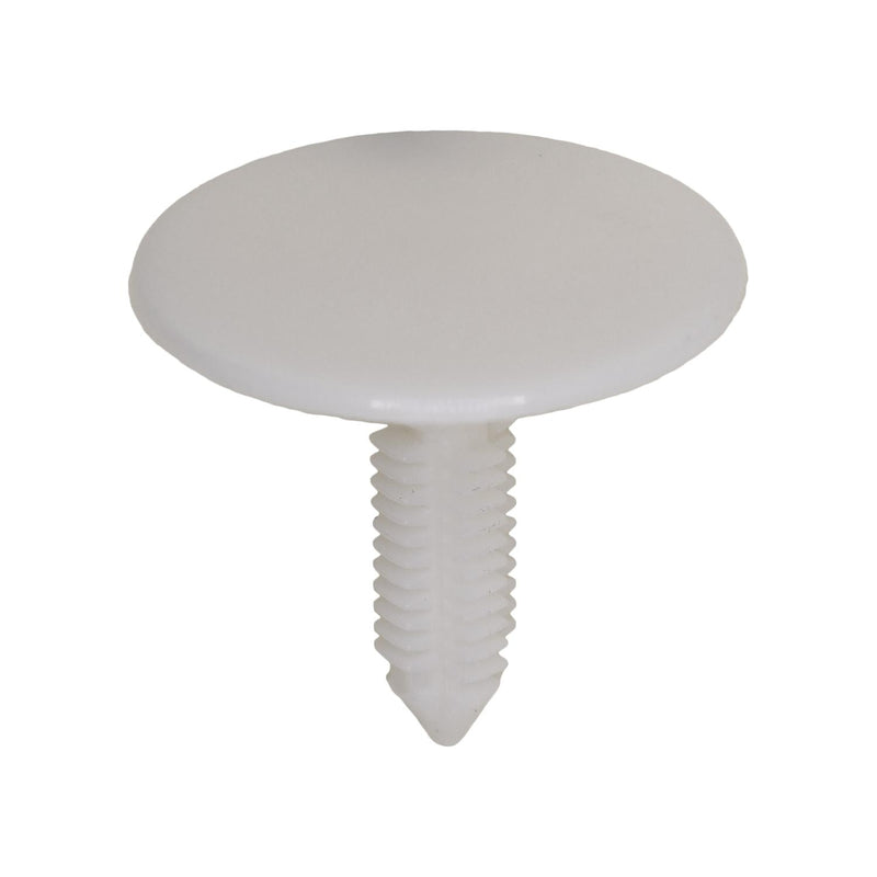 5/16"x1-1/16" White Nylon Single Head Door Panel Christmas Tree Retainer Amc, 1-7/32" Head