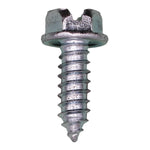 #14x3/4" Slotted Hex Head Flange Wash License Plate Screw with Nut, Type A/AB, 1/2" Washer, Zinc