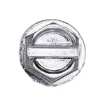 #14x3/4" Slotted Hex Head Flange Wash License Plate Screw with Nut, Type A/AB, 1/2" Washer, Zinc