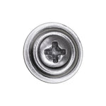 #8x5/8" Phillips Oval Head SEMS Countersunk Washer Tek, Type 2 Self-Drilling Tek, Chrome