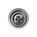 #8x3/4" Phillips Oval Head SEMS Countersunk Washer Tek, Type 2 Self-Drilling Tek, Chrome