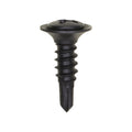 #8x5/8" Phillips Oval Head SEMS Flush Washer Tek, Type 2 Self-Drilling Tek, Black Phosphate