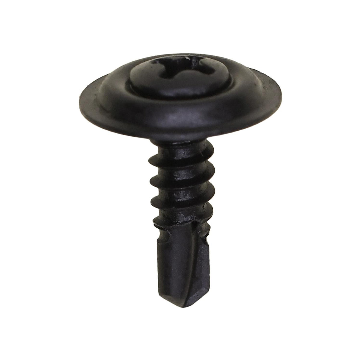 #8x5/8" Phillips Oval Head SEMS Countersunk Washer Tek, Type 2 Self-Drilling Tek, Black Phosphate