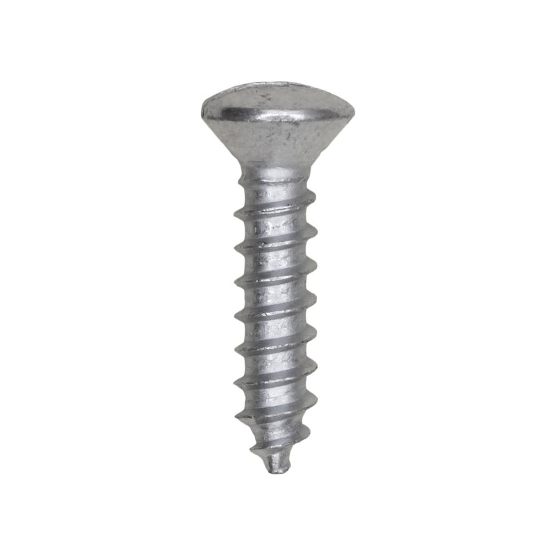 #8x3/4" Slotted Oval Head Tapping Screw, Type A/AB, Zinc Chromate