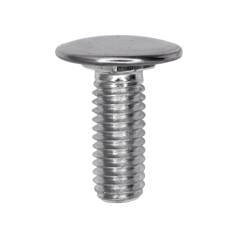 3/8"-16x1" Pan Head Bumper Bolt Stainless Steel Cap, Zinc