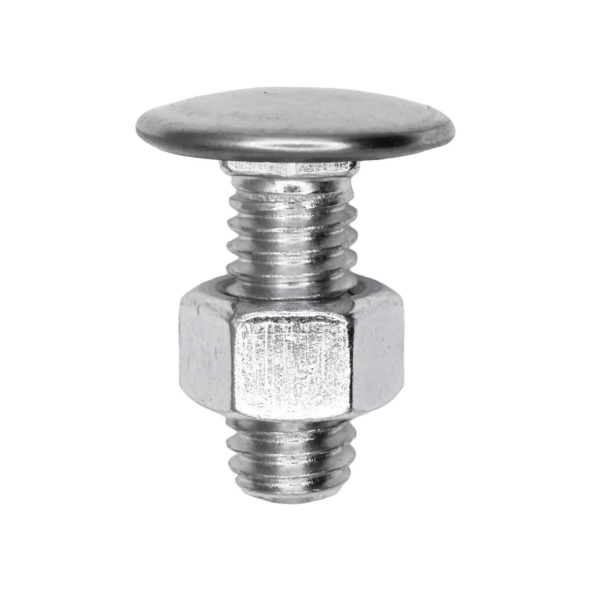 3/8"-16x1" Pan Head Bumper Bolt Stainless Steel Cap with Nut, Zinc