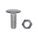 3/8"-16x1" Pan Head Bumper Bolt Stainless Steel Cap with Nut, Zinc