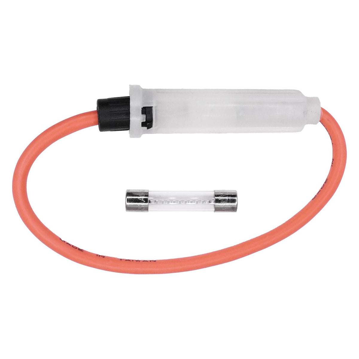 Glass Fuse Holder Assembly with 30 Amp 12 Gauge Wire