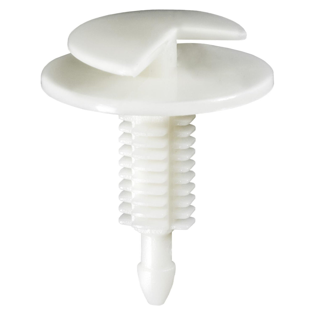 5/16"x15/16" White Nylon Double Head Trim Panel Fir Tree Christmas Tree Retainer, 15/16" Head