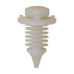 11/32"x11/16" White Nylon Double Head Trim Panel Christmas Tree Retainer, 9/16" Head