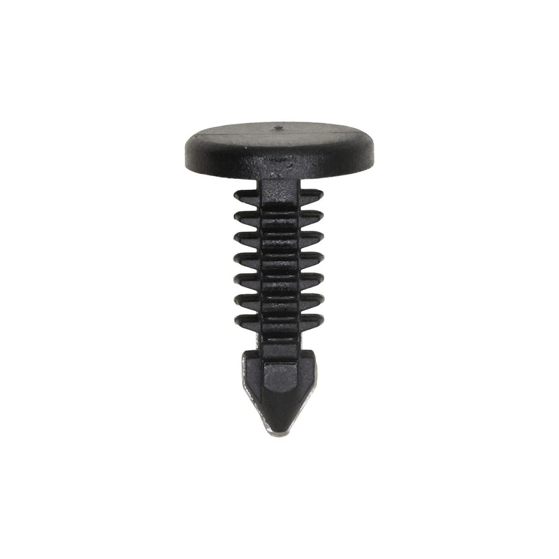 3/16"x5/8" Black Nylon Single Head Dash Panel Fir Tree Christmas Tree Retainer, 7/16" Head