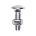 7/16"-14x1-1/2" Uncapped Round Head Bumper Bolt with Nuts, Zinc