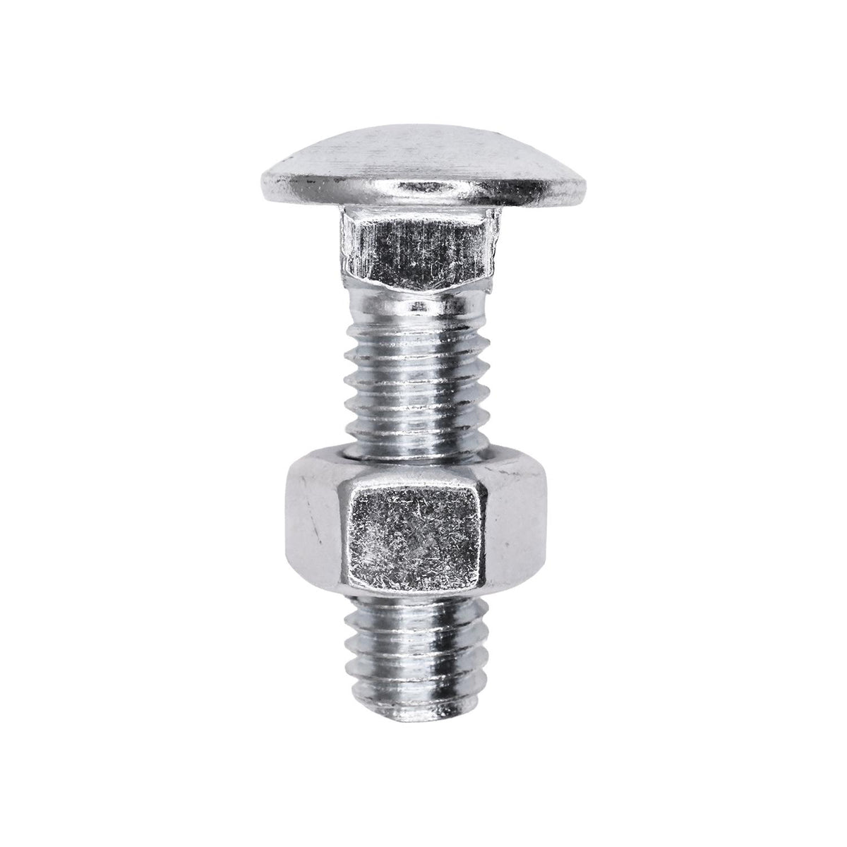 7/16"-14x1-1/2" Uncapped Round Head Bumper Bolt with Nuts, Zinc