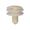 5/16"x1/2" White Nylon Triple Head Door Trim Panel Christmas Tree Retainer, 3/4" Head