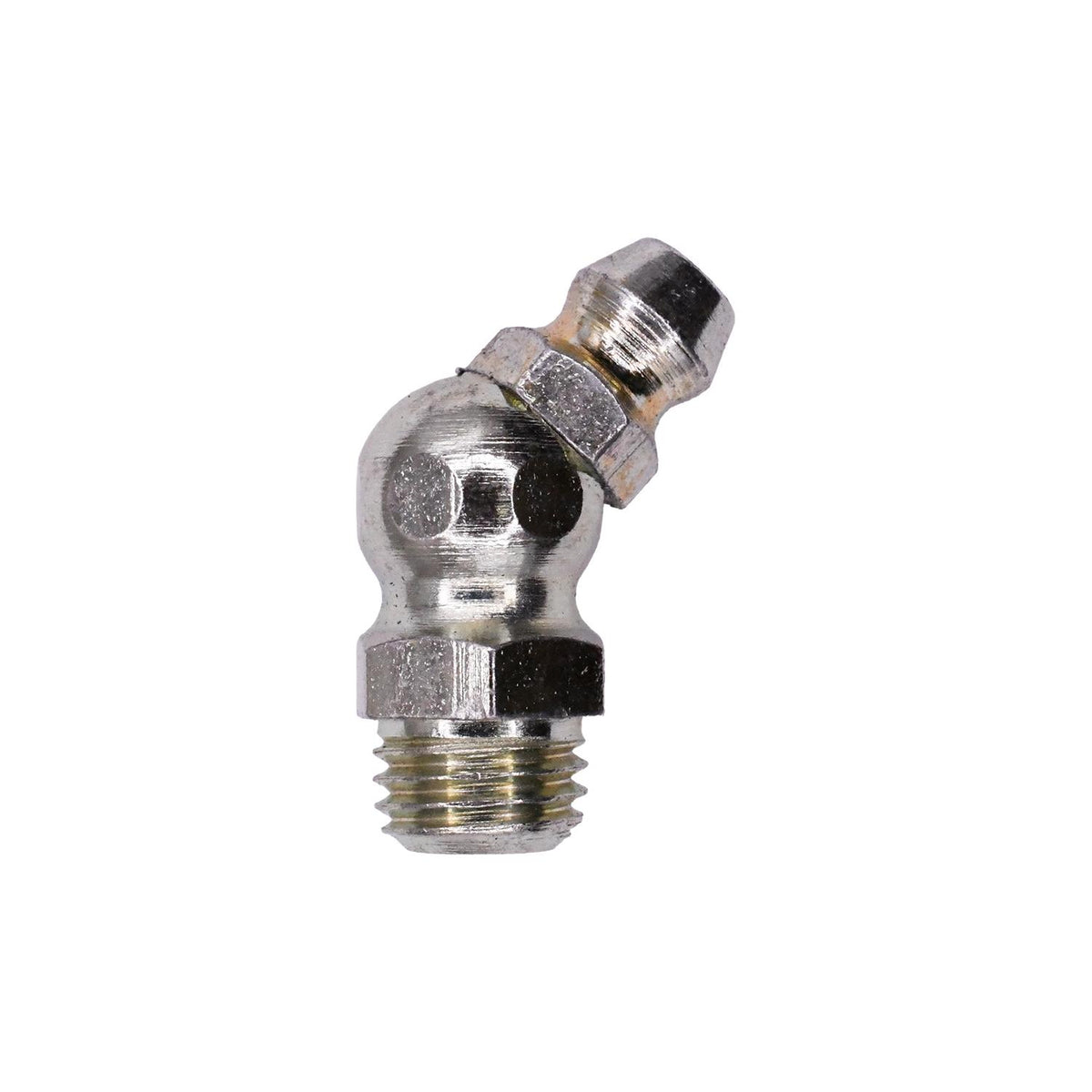M8-1.0 45 Degrees Grease Fitting DIN 71412, Plated
