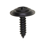 #6x5/8" Phillips Oval Head SEMS Tapping Screw, Type A/AB, Black Phosphate