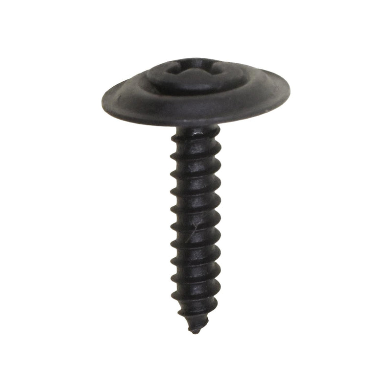 #6x3/4" Phillips Oval Head SEMS Tapping Screw, Type A/AB, Black Phosphate