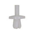 3/16"x9/32" White Push-Type Air Conditioning Vent Retainer with Open End, 7/16" Head