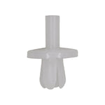 3/16"x9/32" White Push-Type Air Conditioning Vent Retainer with Open End, 7/16" Head