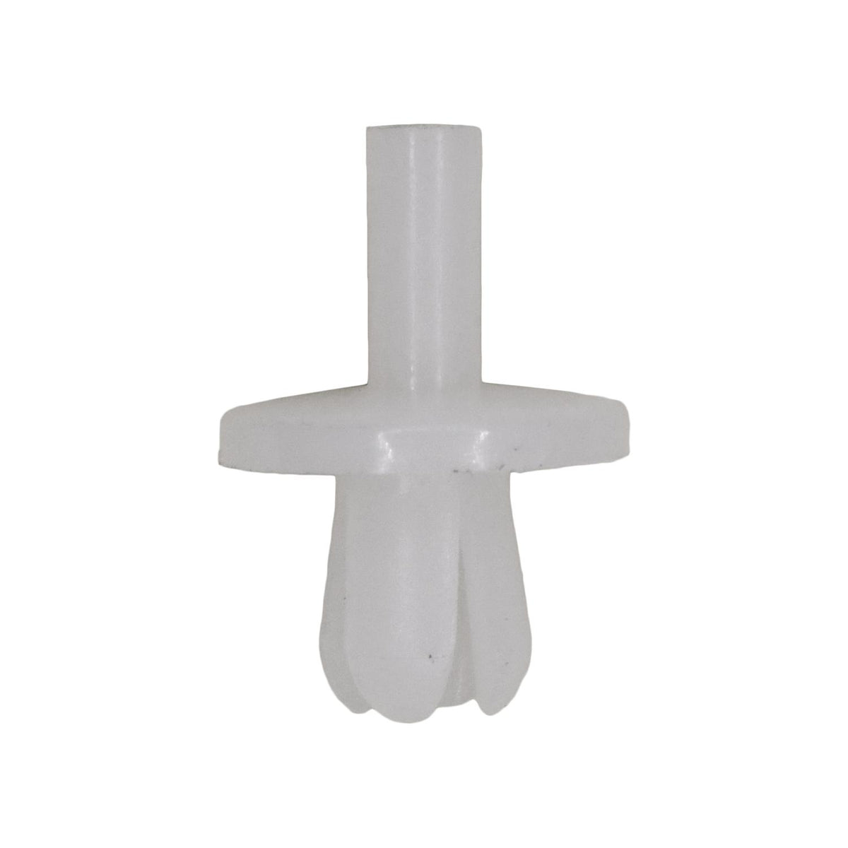 3/16"x9/32" White Push-Type Air Conditioning Vent Retainer with Open End, 7/16" Head