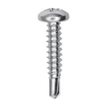 #8x1" Phillips Pan Head Teks Screw, Type 2 Self-Drilling Tek, Zinc