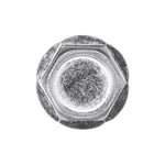 #14x1-1/2" Hex Head Washer Indented Super Teks, Type 3 Self-Drilling Tek, Zinc