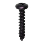 #10x1" Phillips Pan Head Tapping Screw, Type A/AB, Black Oxide
