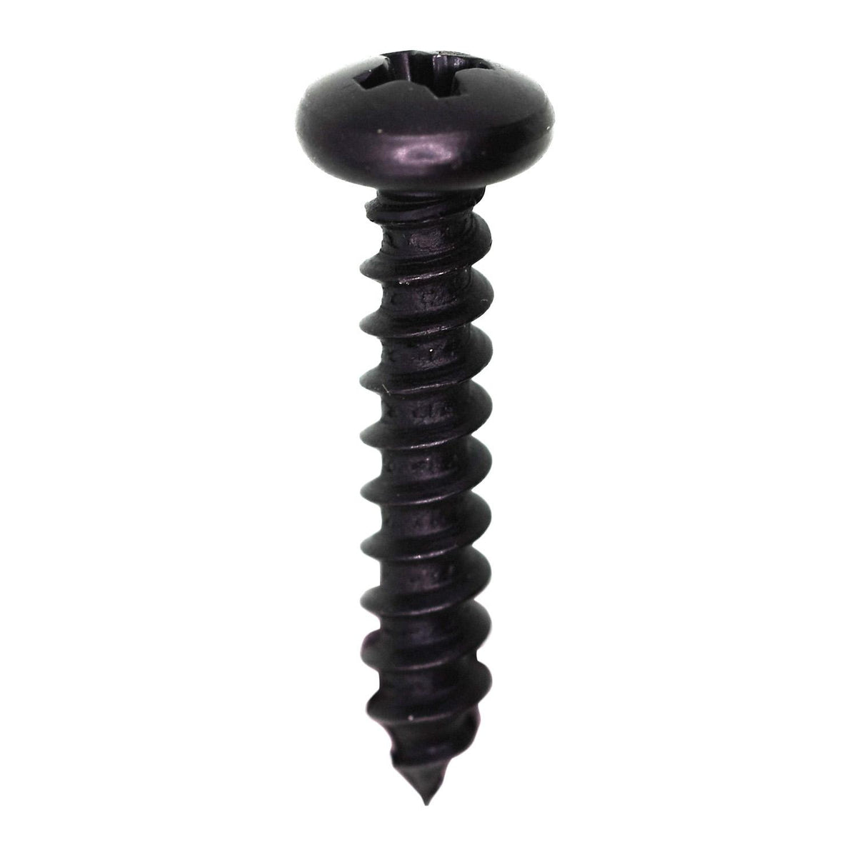#10x1" Phillips Pan Head Tapping Screw, Type A/AB, Black Oxide