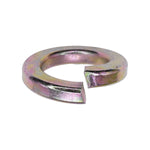 7/8" High Alloy Split Lock Washer, Yellow Zinc Dichromate