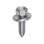 M6.3-1.0x25mm Hex Head SEMS Screw, Type CA, 17mm Washer, Zinc