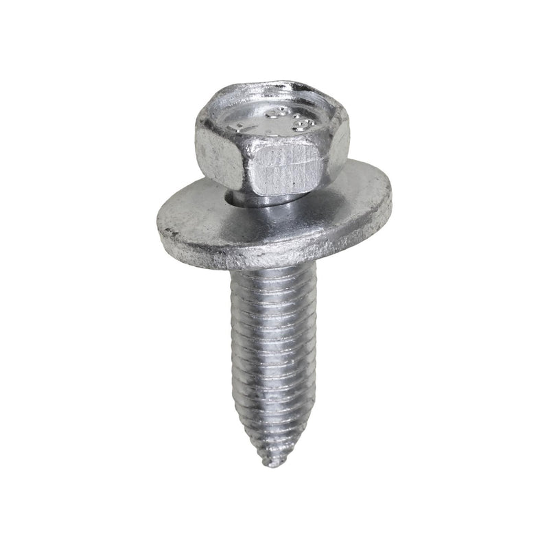 M6.3-1.0x25mm Hex Head SEMS Screw, Type CA, 17mm Washer, Zinc