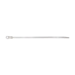 7" White Nylon Pound Cable Ties with Hole