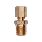 1/8" Brass Male Compression To Pipe Adapter Tube Pipe, To Pipe-Straight, Male