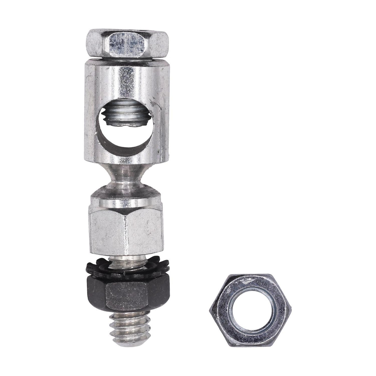 1/4"-20 Damper Control Swivel with Nut & Lock Wash, Dichromate