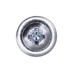 M4.2-1.41x13mm Phillips Pozi Truss Head Metric Washer Screw, Type A/AB, 11mm Washer, Zinc