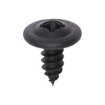 M4.2-1.41x10mm Phillips Pozi Truss Head Type 1A Drive Washer Screw, Type A/AB, 11mm Washer, Black Oxide