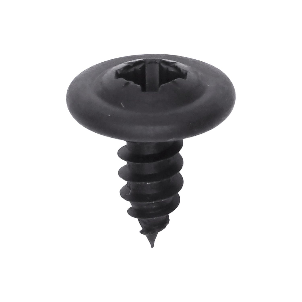 M4.2-1.41x10mm Phillips Pozi Truss Head Type 1A Drive Washer Screw, Type A/AB, 11mm Washer, Black Oxide