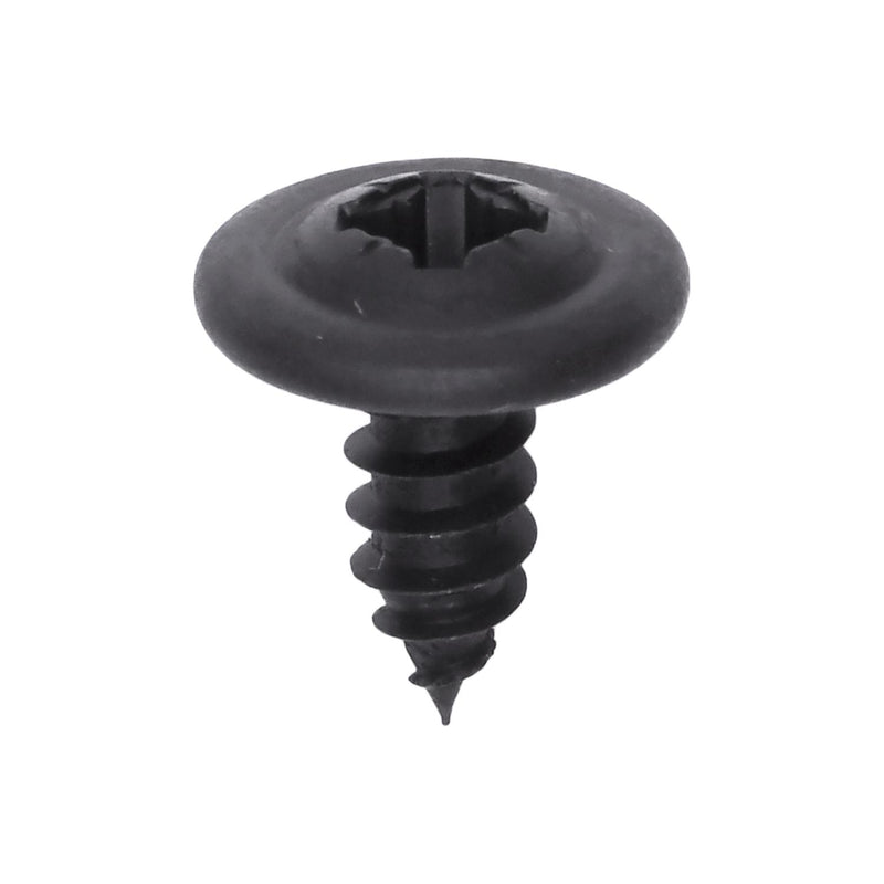 M4.2-1.41x10mm Phillips Pozi Truss Head Type 1A Drive Washer Screw, Type A/AB, 11mm Washer, Black Oxide