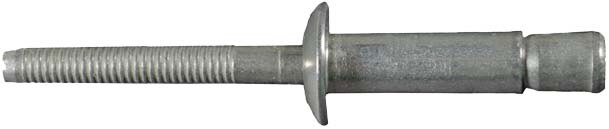 0.191" - 0.201" Monobolt Steel, 0.062" - 0.270" Grip, Zinc, 3/16", 0.070" Flange Thick, 1300 Shear