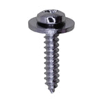 M4.2-1.41x20mm Phillips Pozi Head SEMS Type 1A Drive Pan Type Screw, Type A/AB, 12mm Washer, Chome