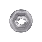 4mm Stud Hex Thread Cutting Nuts, 9mm Wrench, 15mm Washer, Zinc
