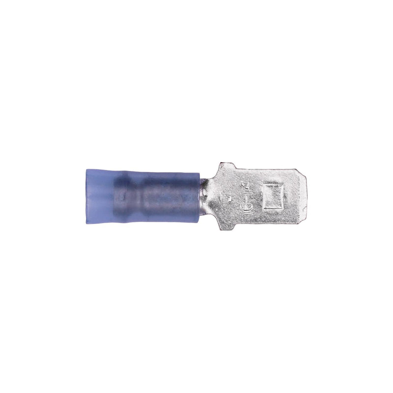 1/4" Blue Male Disconnect Solderless Terminal Quick Slide Gauge
