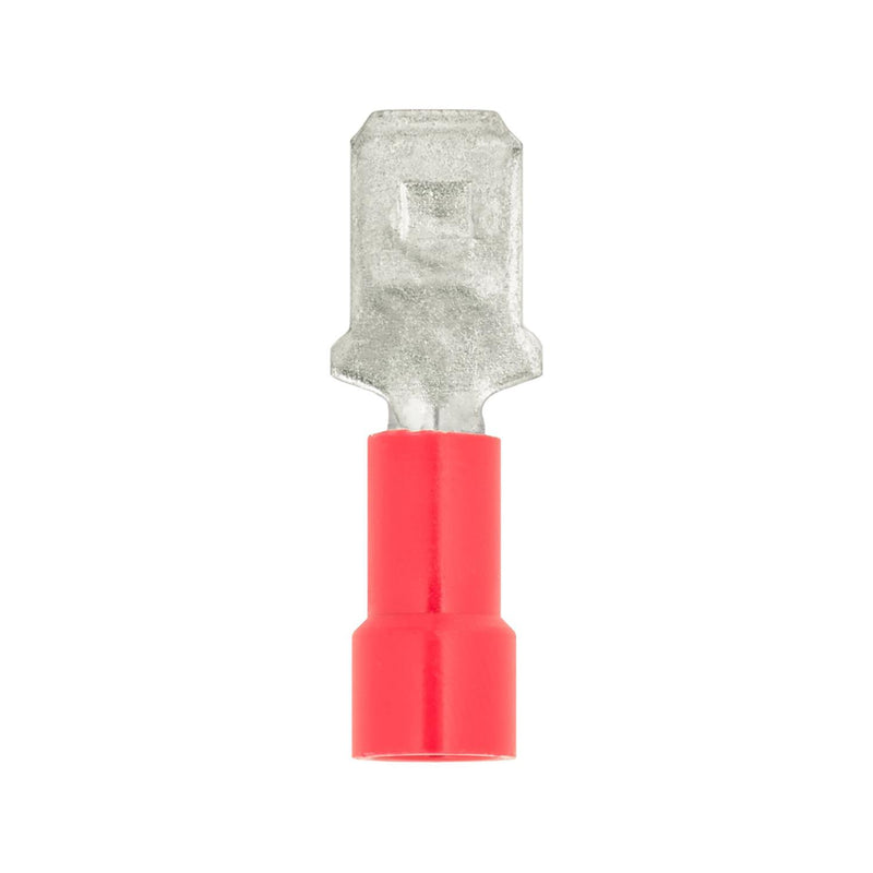 1/4" Red Male Disconnect Solderless Terminal Quick Gauge