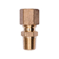 1/8" Brass Male Compression To Pipe Adapter Tube Pipe, 1/4"