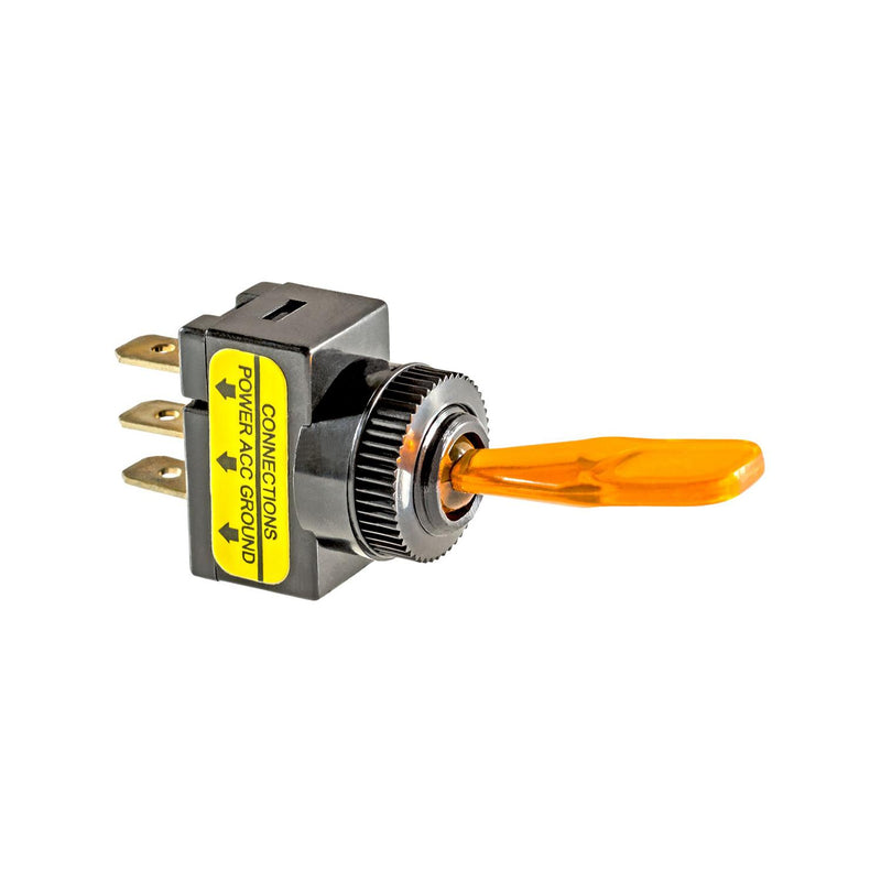 Illuminated Toggle Switch Amber