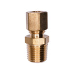 1/4" NPT Brass Male Compression To Pipe Adapter Tube Pipe, To Pipe-Straight, Male