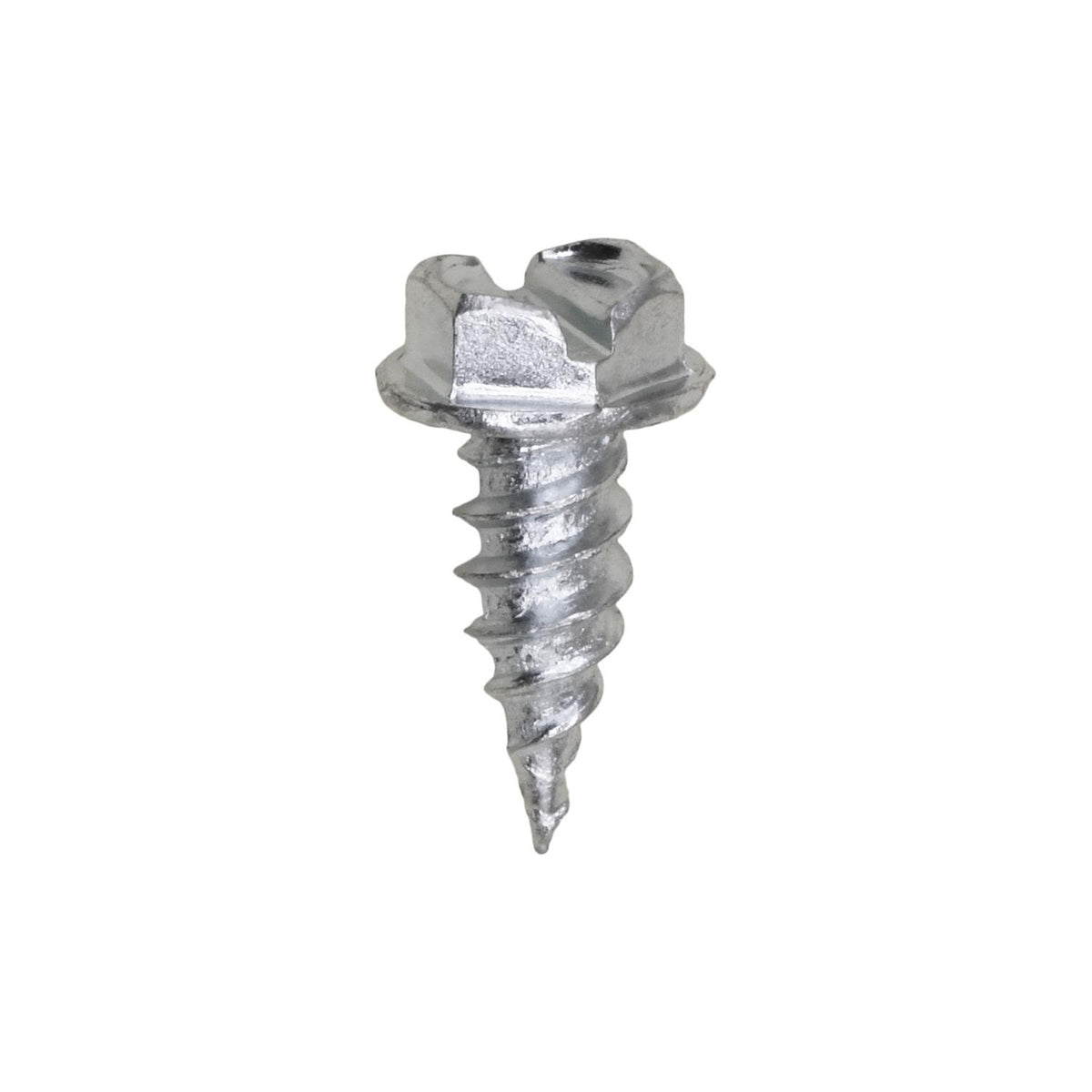 #10x1/2" Slotted Hex Head Flange Self Piercing Screw Size, Self-Piercing, Zinc